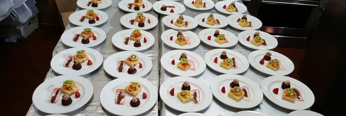 Catered plated desserts